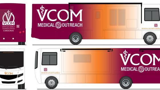 Rendering for graphics on the sides of VCOM's mobile medical unit